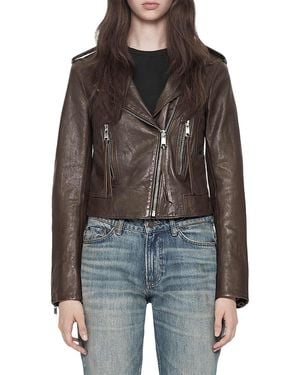 AllSaints Dalby Leather Moto Jacket - Black