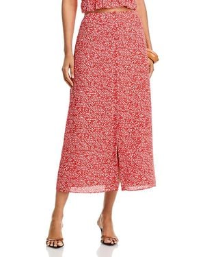 French Connection Agnes Crepe Midi Skirt - Red