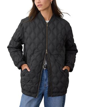 Marine Layer Marina Quilted Bomber Jacket - Black