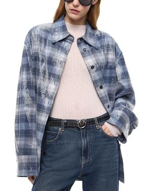 Pinko Orchidea Sequined Overshirt - Blue