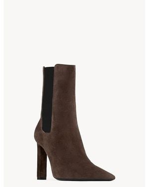 Saint Laurent Francoise Chelsea Boots - Brown