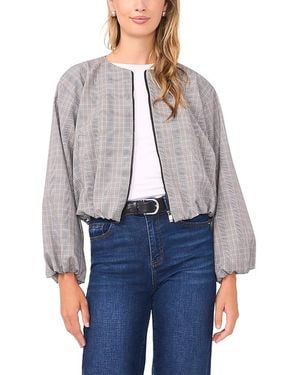 Vince Camuto Cropped Long Sleeve Bubble Jacket - Gray