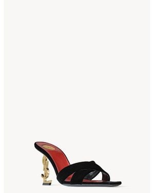 Saint Laurent Opyum Mules - White