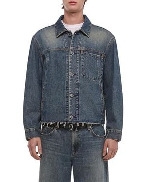 Helmut Lang Cropped Trucker Jacket - Blue