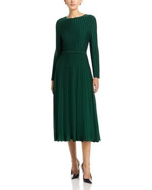 Misook Jewel Neck Midi Dress - Green