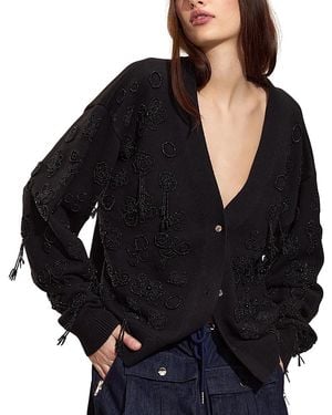 Cynthia Rowley Paloma Boyfriend Cardigan - Black