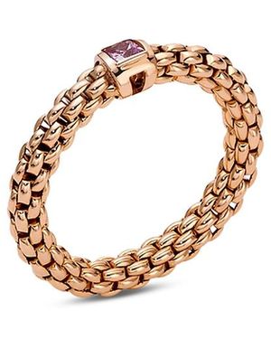 Fope 18K Rose Souls Sapphire Flex'It Ring - Metallic