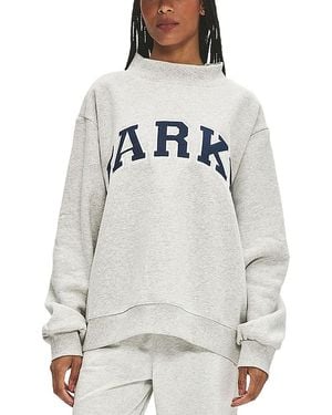 PARKE Varsity Mock Neck Sweatshirt - Gray