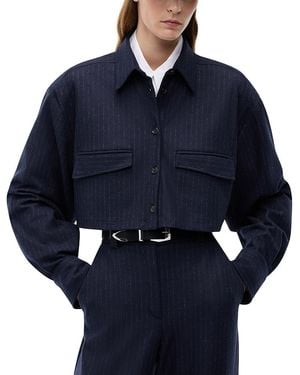 Pinko Taurasi Flannel Cropped Shirt - Blue