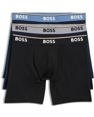 BOSS Boxer Briefs, Pack Of 3 - Blue