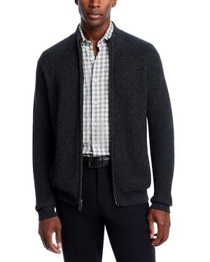 Peter Millar Crescent Zip Front Sweater - Blue