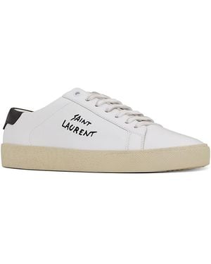 Saint Laurent Court Classic Sl/06 Embroidered Sneakers - White