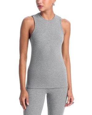 ATM Ribbed Racerback Tank Top - Gray
