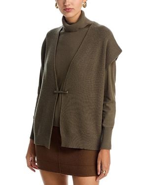 Sioni Turtleneck & Sweater Vest Set - Brown