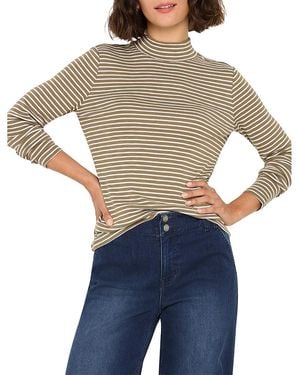 NIC+ZOE Mock Neck Top - Blue
