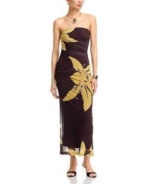 Bardot Ciera Strapless Mesh Dress - Black
