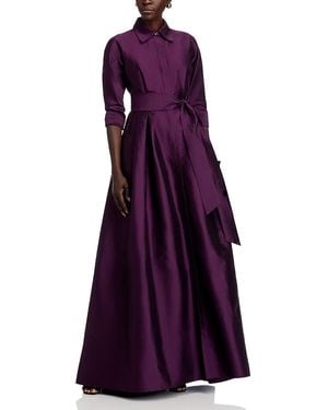 Teri Jon Shirt Dress Gown - Purple