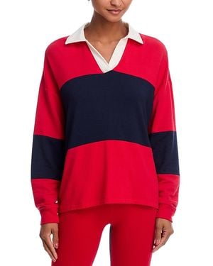 Splits59 Katie Fleece Rugby Sweatshirt - Red