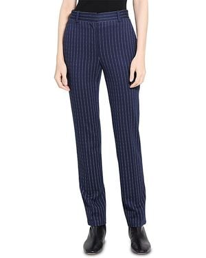 Theory Slim Pinstriped Pants - Blue