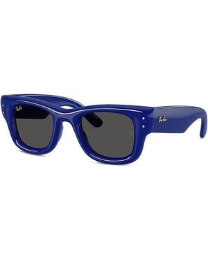 Ray-Ban Wayfarer Puffer A$Ap Rocky Square Sunglasses, 47Mm - Blue