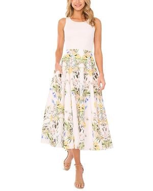 Ted Baker Linen A Line Midi Skirt - White