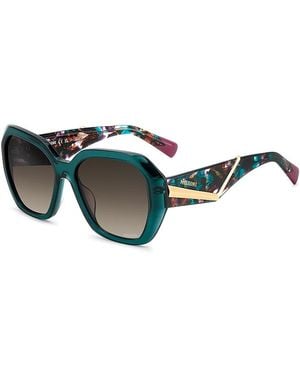Missoni Geometrical Square Sunglasses, 55Mm - Green