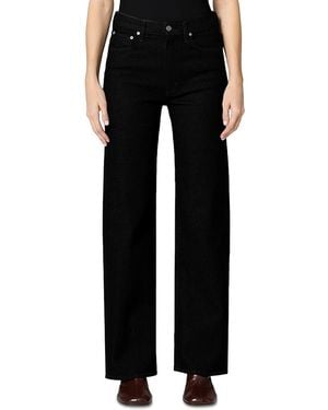 Agolde Harper Mid Rise Relaxed Straight Jeans - Black