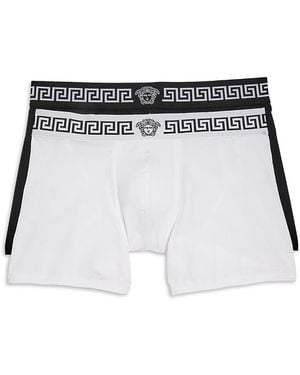 Versace Stretch Boxer Briefs, Pack Of 2 - White