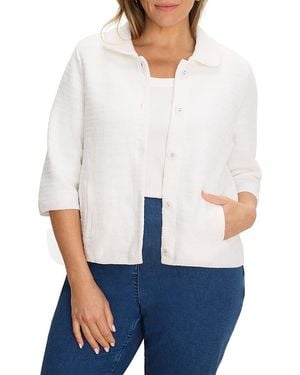 NIC+ZOE Textured Knit Jacket - White
