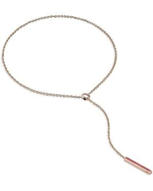 WALTERS FAITH 18K Rose Sapphire Linear Bar Lariat Necklace, 18 - Natural
