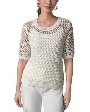 Donna Karan Open Stitch Sweater - Gray