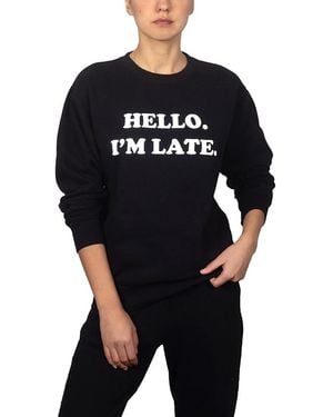 DEPARTURE Hello I'M Late Sweatshirt - Black