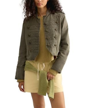 Free People Ryland Cotton Blend Band Jacket - Green