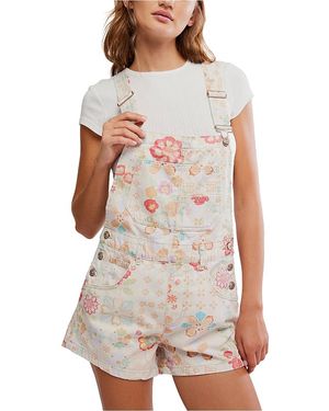 Free People Ziggy Shortalls - White