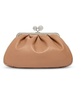 Max Mara Pasticcino Convertible Leather Crossbody - Natural