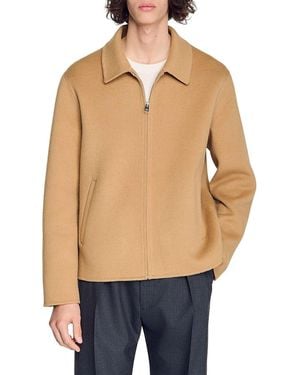 Sandro Double Face Jacket - Blue