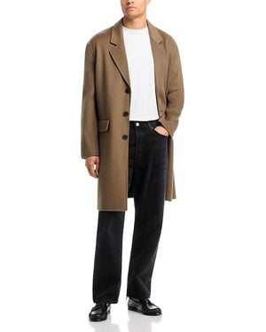 FRAME Double Face Wool Overcoat - Black