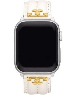 Tory Burch Apple Watch Kira Leather Strap, 38Mm-45Mm - Black