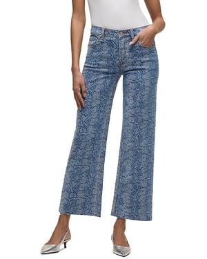 Hudson Jeans Rosie High Rise Ankle Wide Leg Jeans - Blue