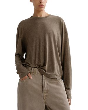 Agolde Sasha Long Sleeve Tee - Brown