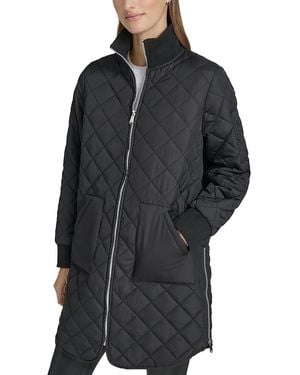 Marc New York Ladies Woven Quilted Jacket - Gray