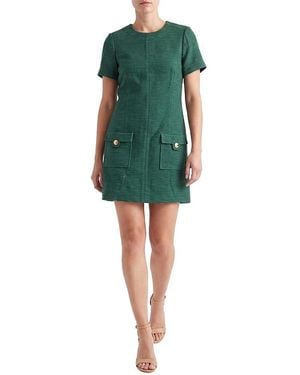 Cartolina Nantucket Madison Boucle Mini Dress - Green