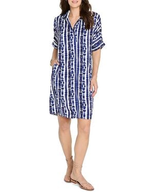 NIC+ZOE Shibori Stripe Devon Dress - Blue