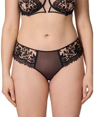 Simone Perele Fantasme Embroidered Boyshort - Black