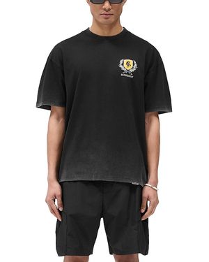 Represent Crest Oversized Fit Graphic Tee - Black