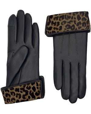 Agnelle Fanny Contrast Cuff Gloves - Black