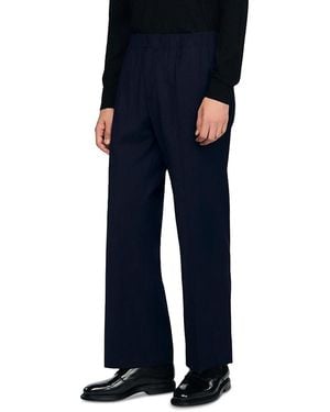 Sandro Wide Leg Pants - Blue