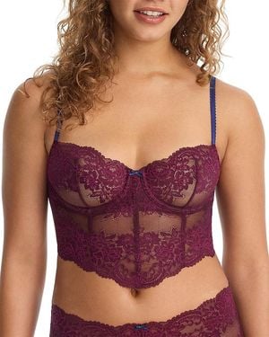 Skarlett Blue Cropped Lace Cami - Purple