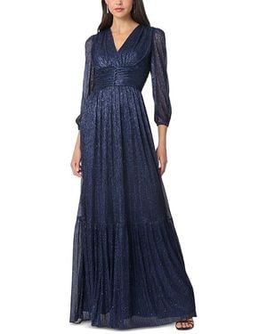 Shoshanna Venus Crinkle Chiffon Dress - Blue