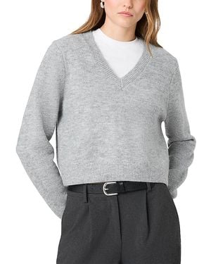 French Connection Suzie V Neck Sweater - Gray